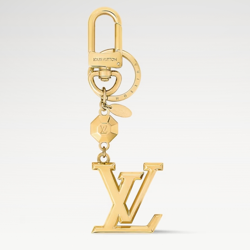 Authentic Louis Vuitton M65216 LV Facettes Bag Charm Key Holder Chain W/Receipt